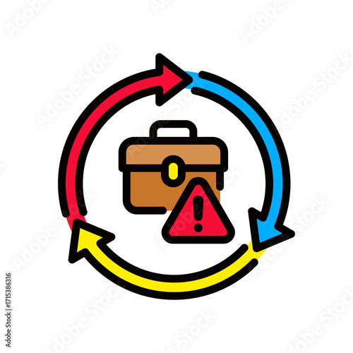 Business Continuity lineal color icon