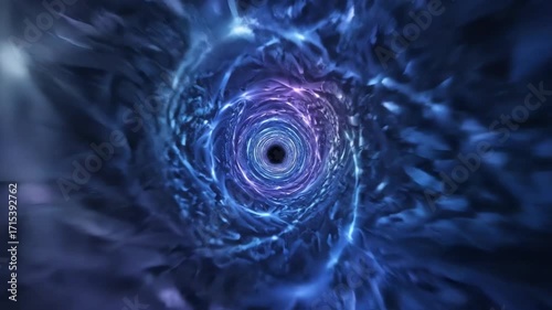 Vibrant seamlessly looping fractal light tunnel with intricate patterns and constantly morphing, colorful geometric shapes artistic, dynamic, animation