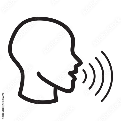 Voice control icon symbolizing healthy tech interaction