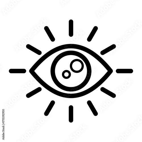 Eye icon for mindful awareness and observation