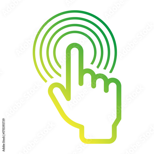 Finger gradient icon for privacy and mindful security