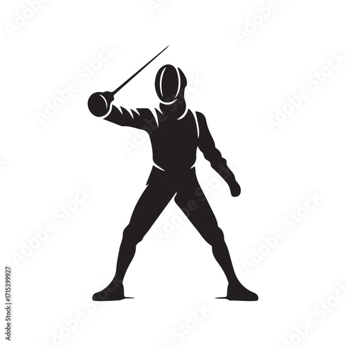 Fencing vector illustration on a white background.Simple design,perfect for various uses