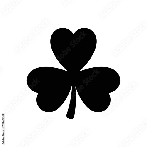 Ivy Leaf Icon – Flat Black Fill Vector Silhouette