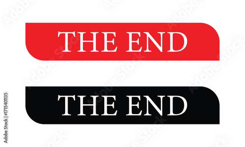 The end button icon. and icon on white background. vector illustration. Eps 10. 