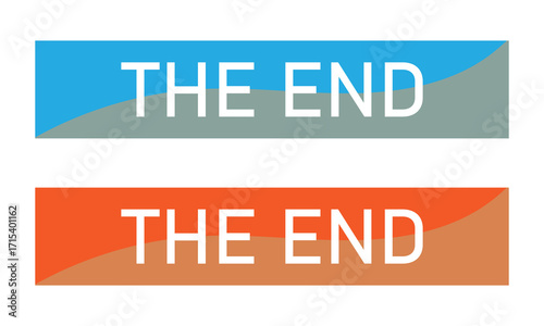 The end button icon. and icon on white background. vector illustration. Eps 10. 