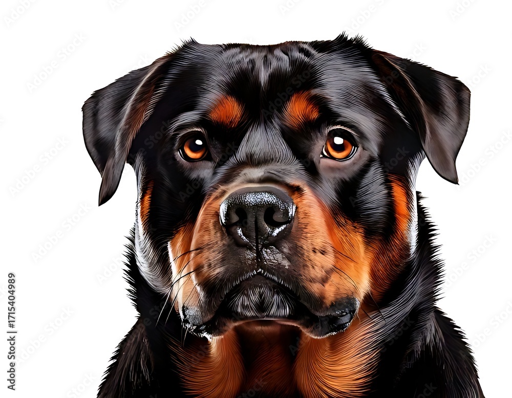 Obraz premium Close-up portrait of a Rottweiler (1)