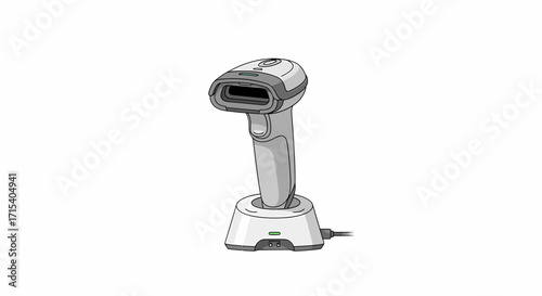 Wireless Barcode Scanner with Charging Cradle.