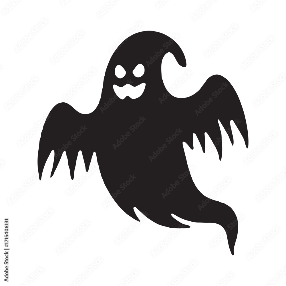 Obraz premium Ghost vector illustration on a white background.Simple design,perfect for various uses.