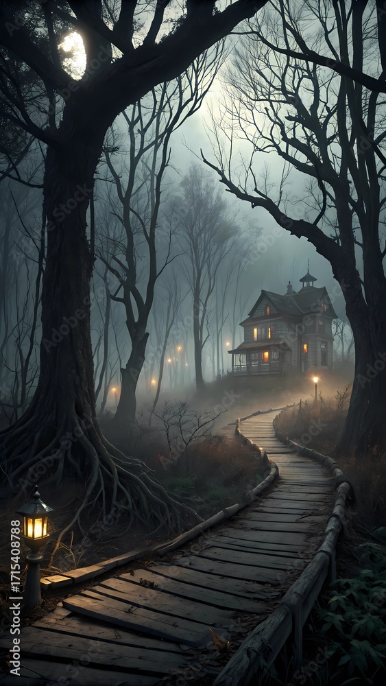 Naklejka premium Forest of Living Shadows