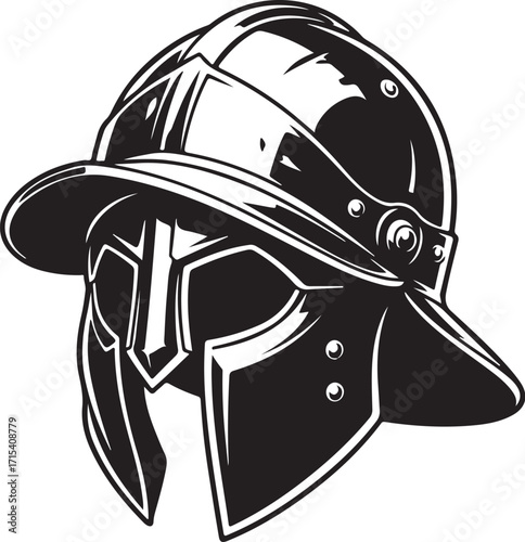 Roman gladiator helmet historical warrior silhouette