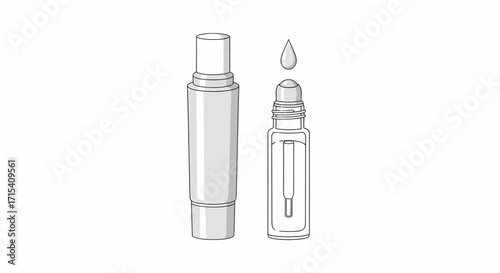 Rollon and Tube Cosmetic Containers Skincare Packaging Design.