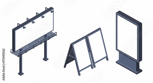 Outdoor Advertising Displays Billboard and AFrame.