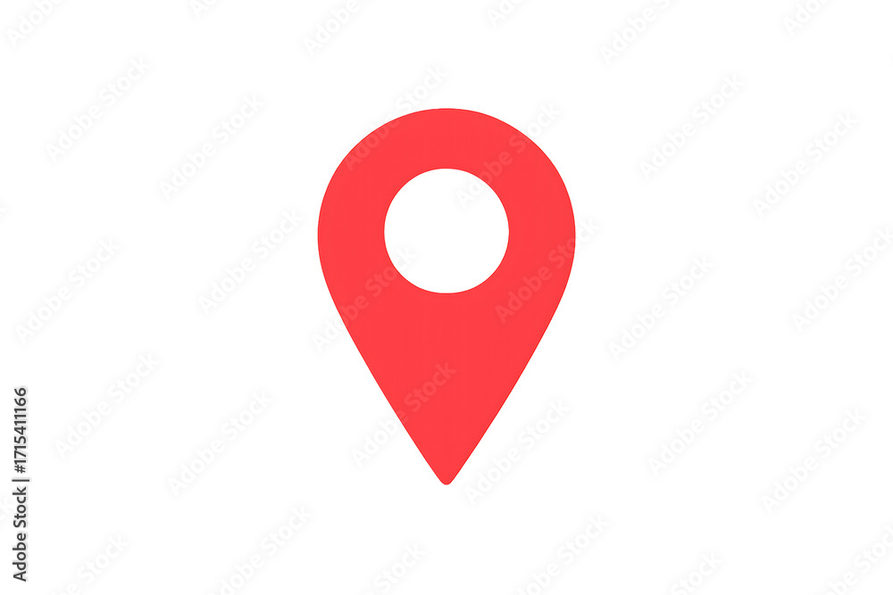 Fototapeta premium Red location pin icon map pointer gps navigation destination mark