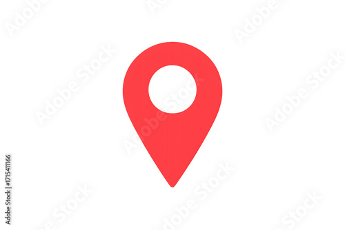 Red location pin icon map pointer gps navigation destination mark