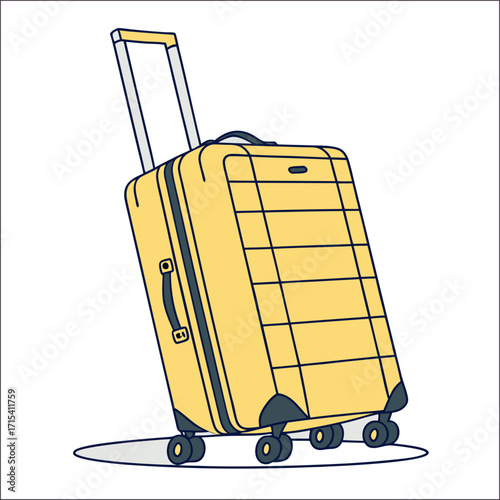 Different kinds of suitcases illustrations set. collection of travel bags with wheels for luggage or baggage, briefcase isolated on white