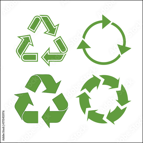 Recycle signs glyph multicolour