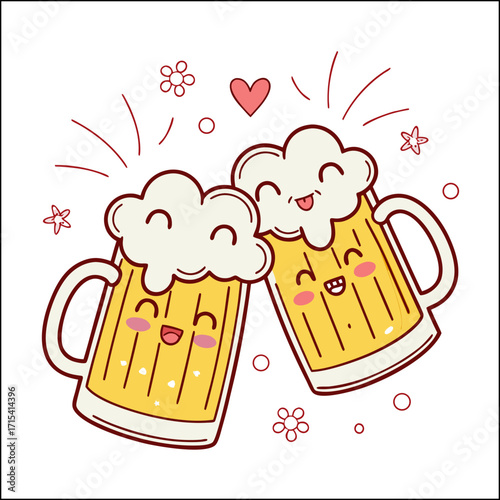 Beer mug celebration icon isolated
