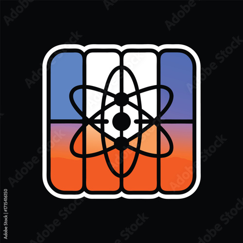 Molecule Logo with Letter Q