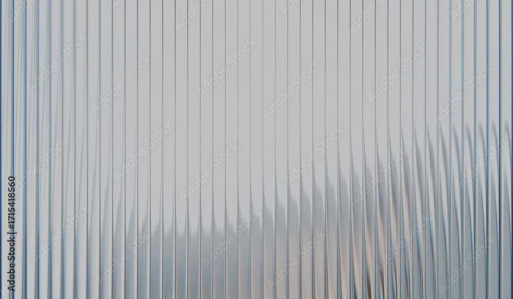 Fototapeta premium Iridescent glass ripple background with vertical ribbed glass effect, white gradient glass, vibrant fractal gradient with smooth distortion texture