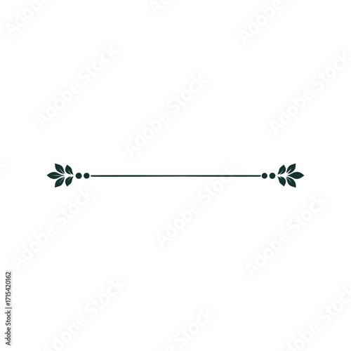 Elegant floral line divider ornate separator decorative flourish element vintage scrollwork sophisticated border design vector
