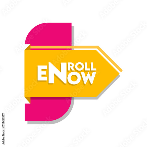 enroll now vector design