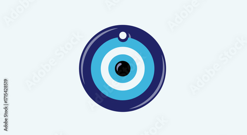 Traditional Turkish Evil Eye Amulet Symbolizing Protection from Negativity and Bad Luck for Cultural, Spiritual, and Design Projects