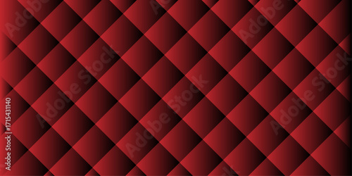 Vintage seamless red and black geometric square vector pattern for fabric wallpaper or backdrop design.  color, tile, card, light, metal, red, art, old. Smooth transitions of iridescent colors. 