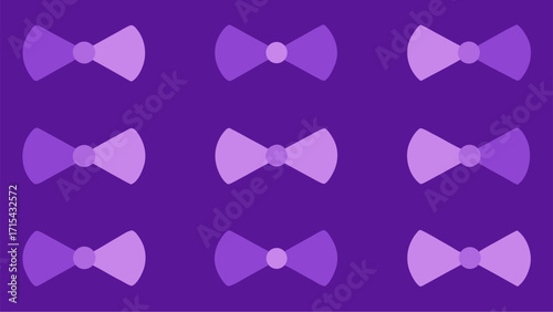 Elegant lilac bow repeating pattern ornament
