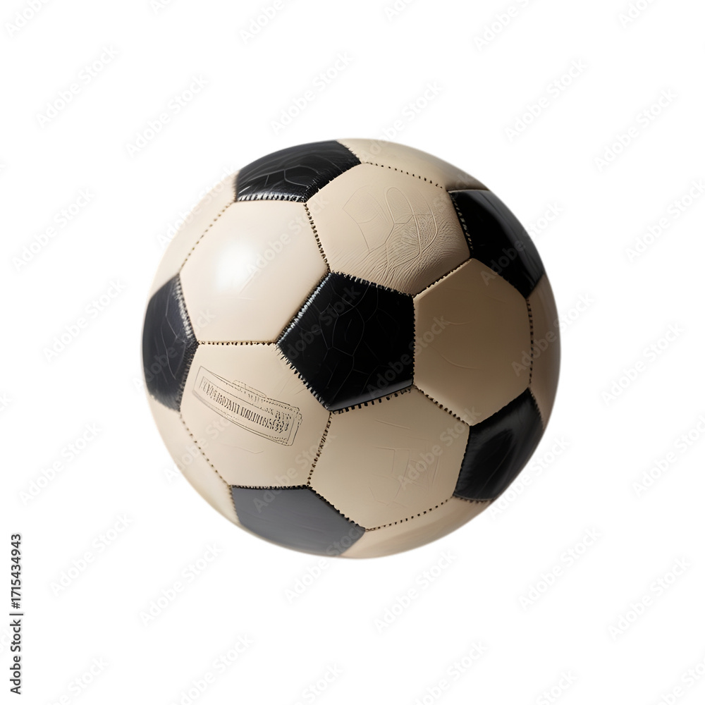 Fototapeta premium Classic Black and White Soccer Ball Isolated