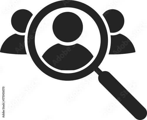 Search job vacancy, recruitment search ,candidate selection human resource icon