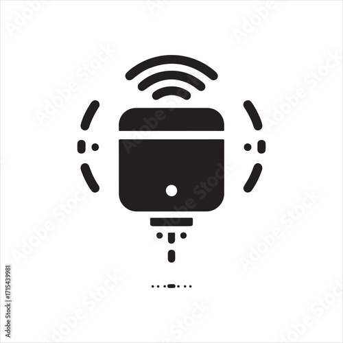 lot sensor vector silhouette clip art logo design concept  illustration