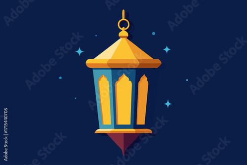 vector illustration of an old lamp