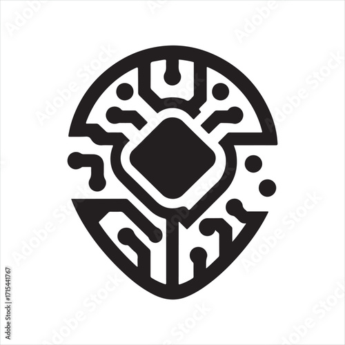 lot sensor vector silhouette clip art logo design concept  illustration