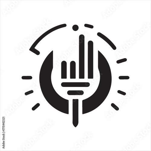lot sensor vector silhouette clip art logo design concept  illustration