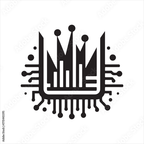 lot sensor vector silhouette clip art logo design concept  illustration