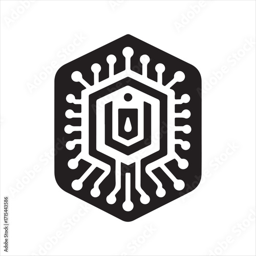 lot sensor vector silhouette clip art logo design concept  illustration