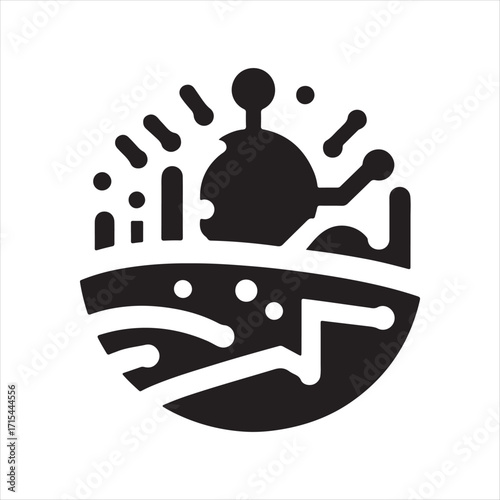 lot sensor vector silhouette clip art logo design concept  illustration