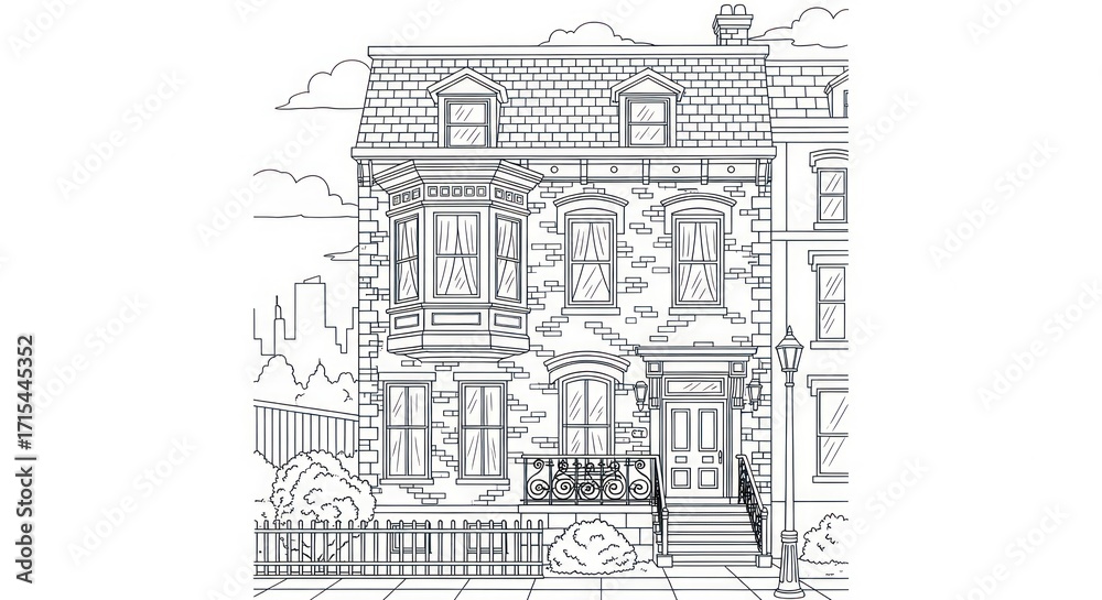 Obraz premium Elegant house drawing