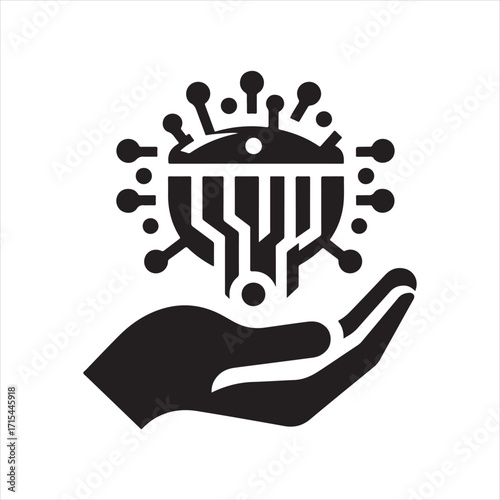 lot sensor vector silhouette clip art logo design concept  illustration