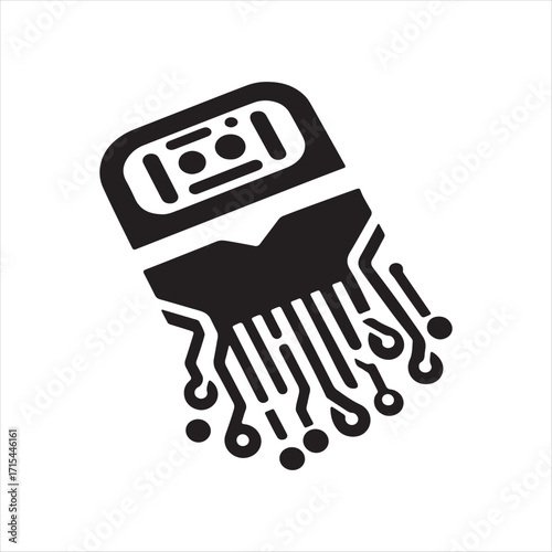 lot sensor vector silhouette clip art logo design concept  illustration