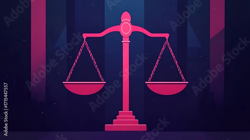 Symbolic representation of equality and justice, this captures essence of morality through balanced scale
