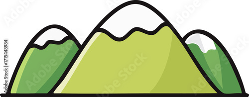 Beautiful Countryside Rolling Green Hills Vector Illustration