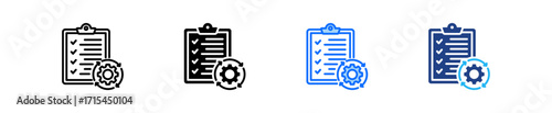 Task Automation Icon Set Multiple Style Collection