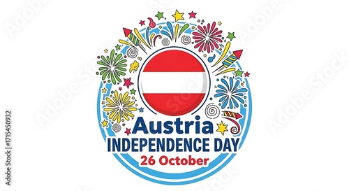 Austria Independence Day Celebration, Colorful Fireworks Design Free Download Austria Independence Day Celebration, Colorful Fireworks Design - GFXLoad