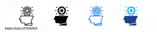Creative Thinking Icon Set Multiple Style Collection