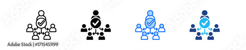 Task Delegation Icon Set Multiple Style Collection
