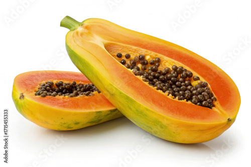 Wallpaper Mural Papaya isolated PNG white background Torontodigital.ca