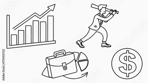 Business growth and financial success with a strategic outlook