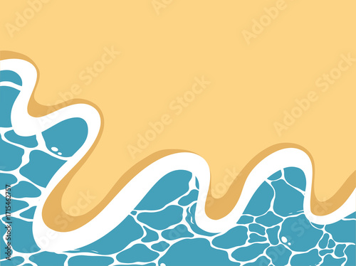 Waves at the Sand Beach Illustration
