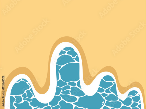 Sea Waves on the sand Background
